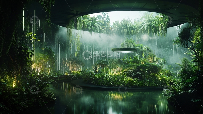 高清大图下载【趣麦麦图】未来雨林庇护所