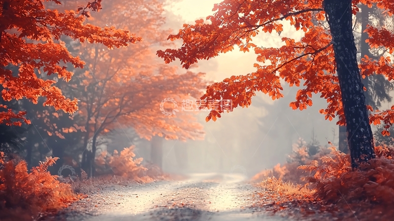 高清大图下载【趣麦麦图】秋日森林的浪漫色彩