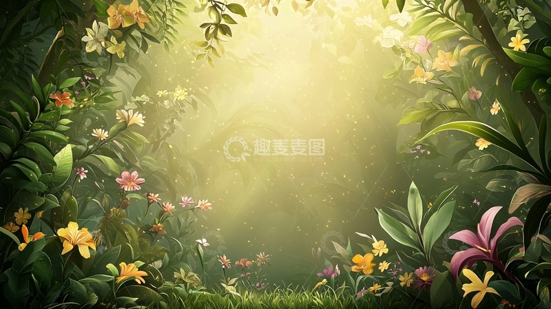 高清大图下载【趣麦麦图】热带雨林花卉