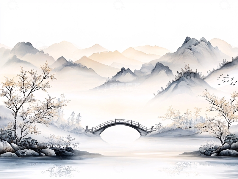 高清大图下载【趣麦麦图】水墨山水高清图片