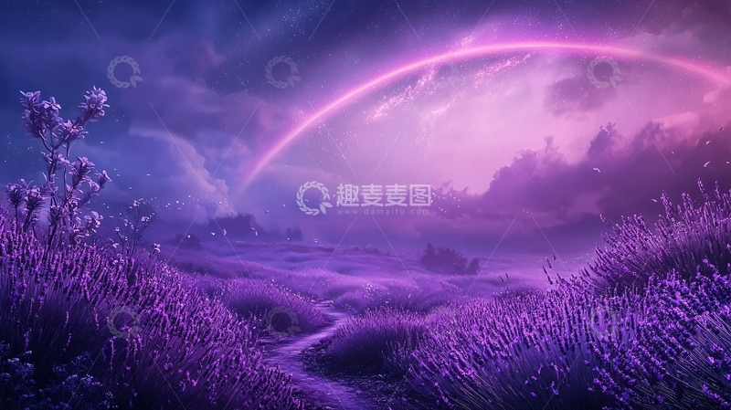 高清大图下载【趣麦麦图】梦幻紫色风景图