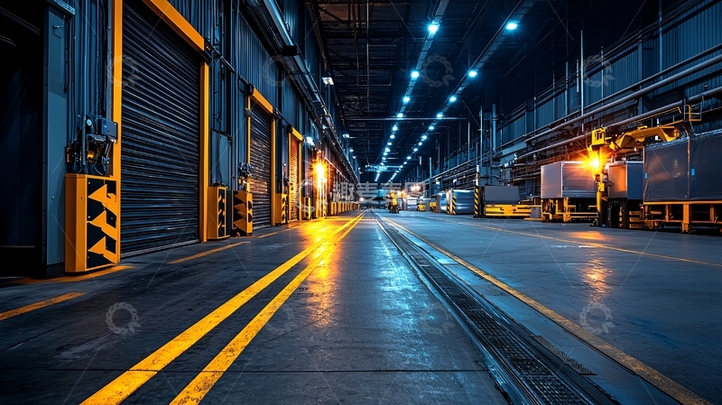 高清大图下载【趣麦麦图】工业仓库夜景