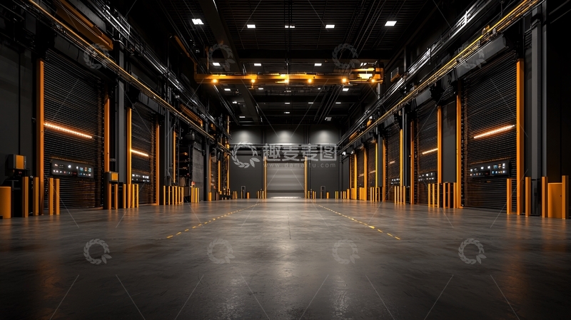 高清大图下载【趣麦麦图】仓库内部工业风场景