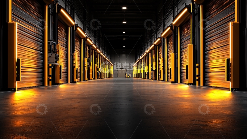 高清大图下载【趣麦麦图】未来感十足的仓库通道