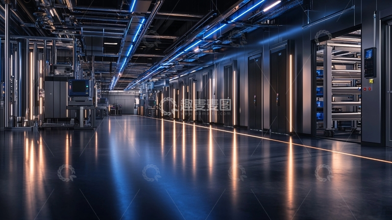 高清大图下载【趣麦麦图】未来感数据中心走廊