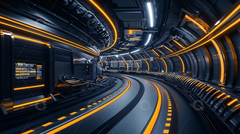 高清大图下载【趣麦麦图】未来感隧道高清图片