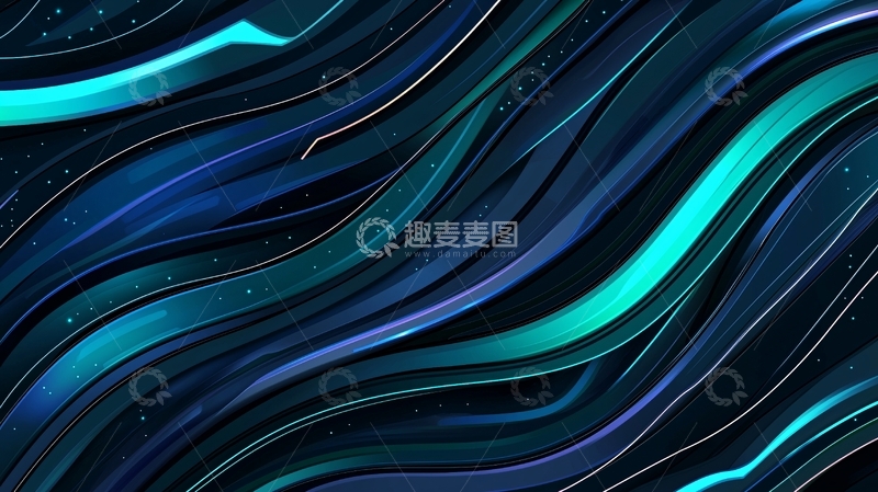 高清大图下载【趣麦麦图】蓝色光线交织的抽象背景