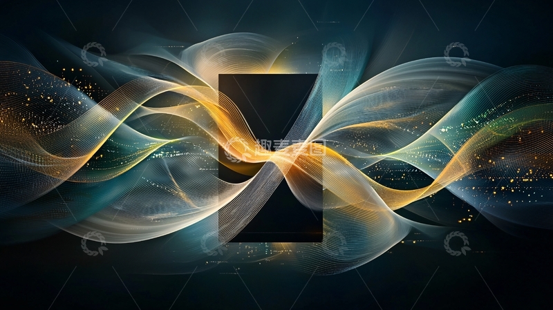高清大图下载【趣麦麦图】抽象光线扭曲时空