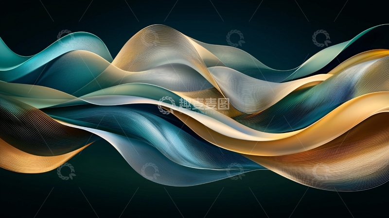 高清大图下载【趣麦麦图】抽象艺术波浪曲线