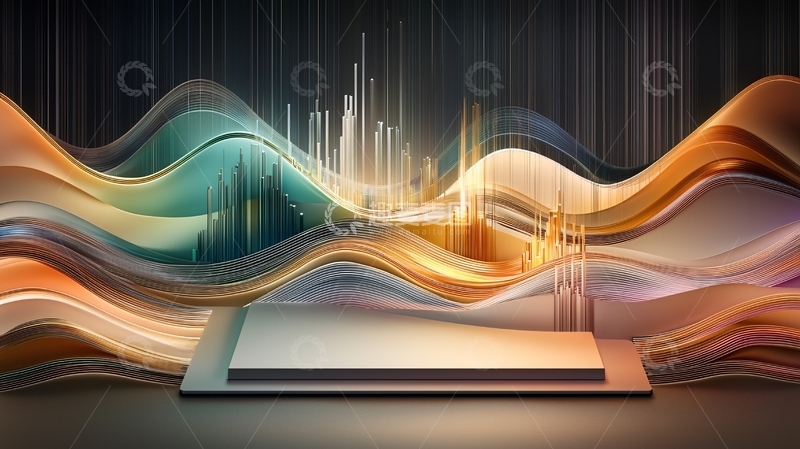 高清大图下载【趣麦麦图】抽象波浪背景舞台