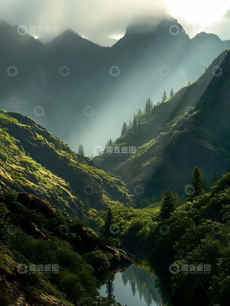 高清大图下载【趣麦麦图】峡谷山川河流7