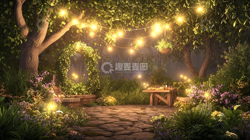 高清大图下载【趣麦麦图】童话森林夜景