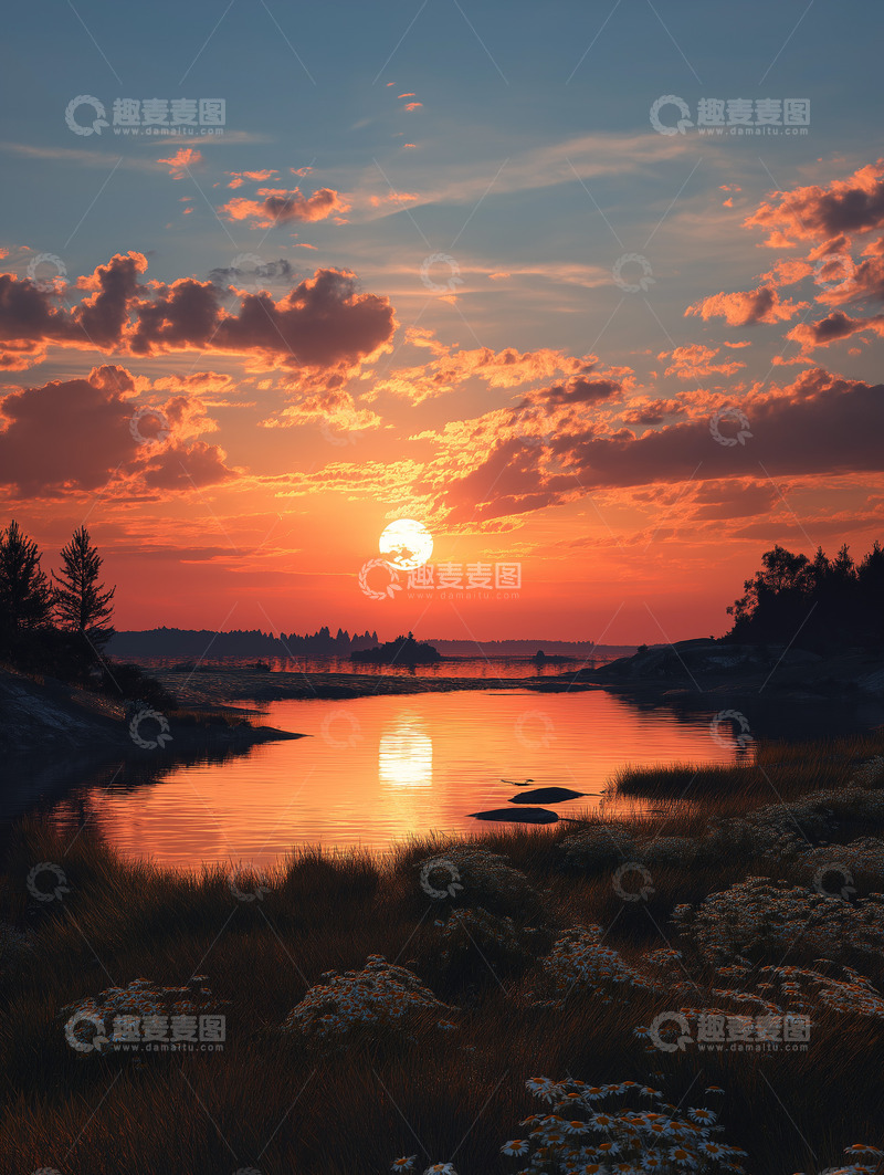 高清大图下载【趣麦麦图】唯美日落日出夕阳