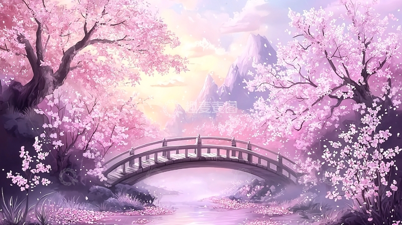 高清大图下载【趣麦麦图】粉色樱花盛开