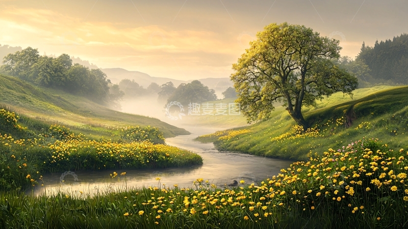 高清大图下载【趣麦麦图】宁静的田园风光