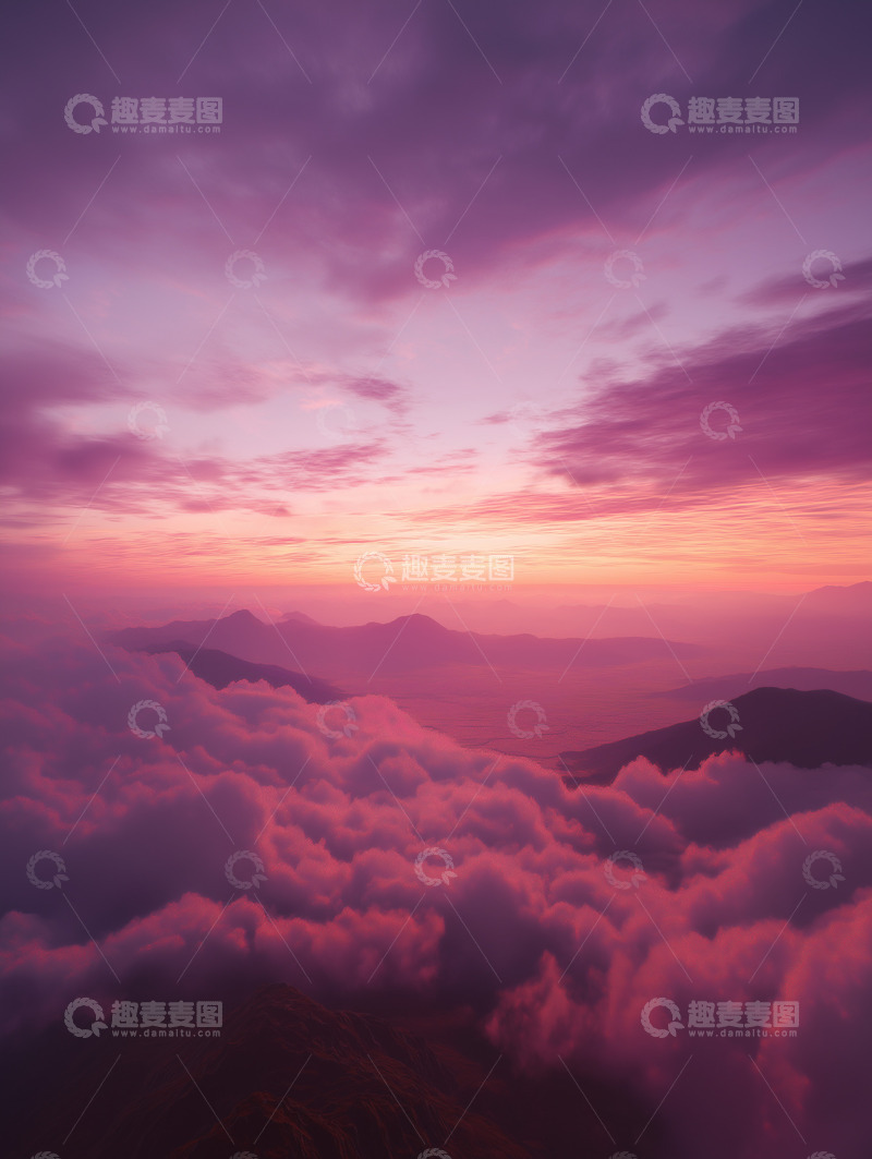 高清大图下载【趣麦麦图】日落日出云海1