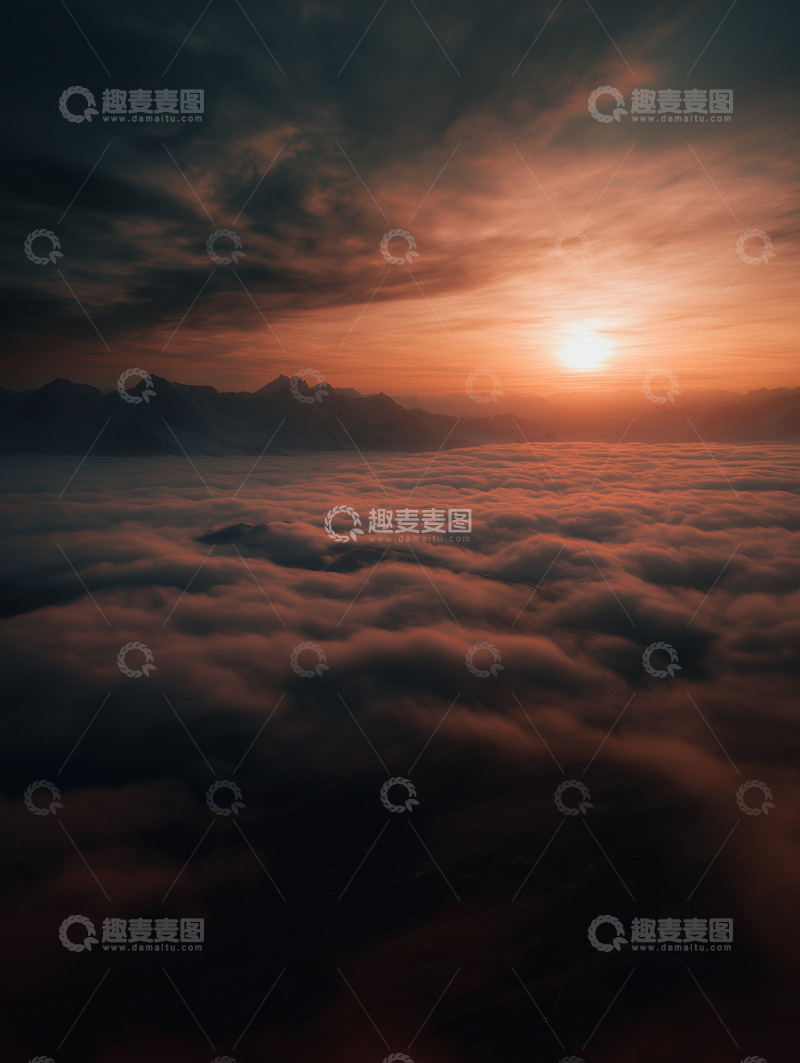 高清大图下载【趣麦麦图】日落日出云海3