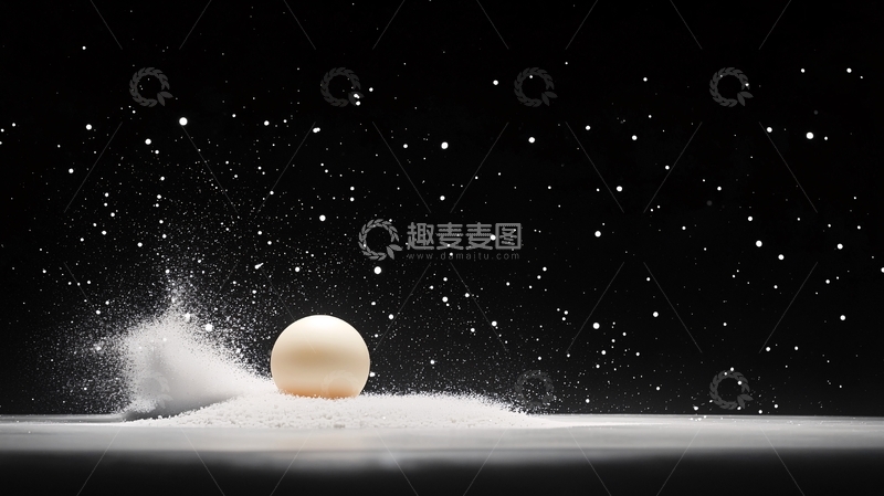 高清大图下载【趣麦麦图】奶油球在黑暗中闪耀