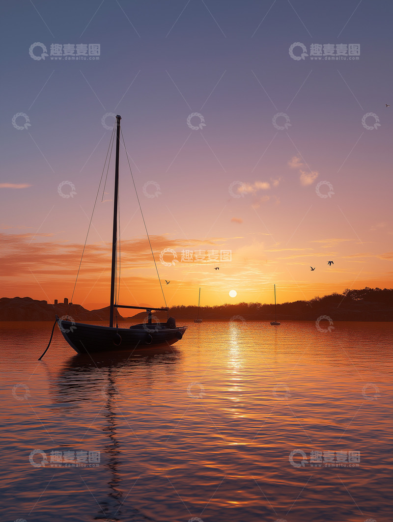 高清大图下载【趣麦麦图】唯美日落日出
