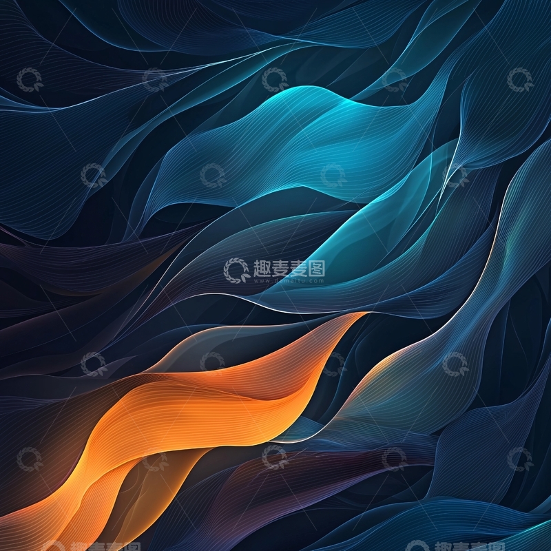 高清大图下载【趣麦麦图】抽象波浪流动图案