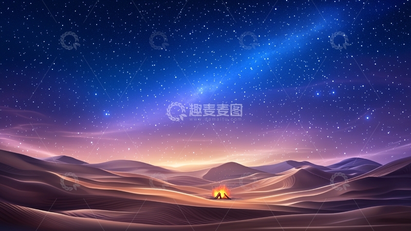 高清大图下载【趣麦麦图】璀璨星空下的帐篷
