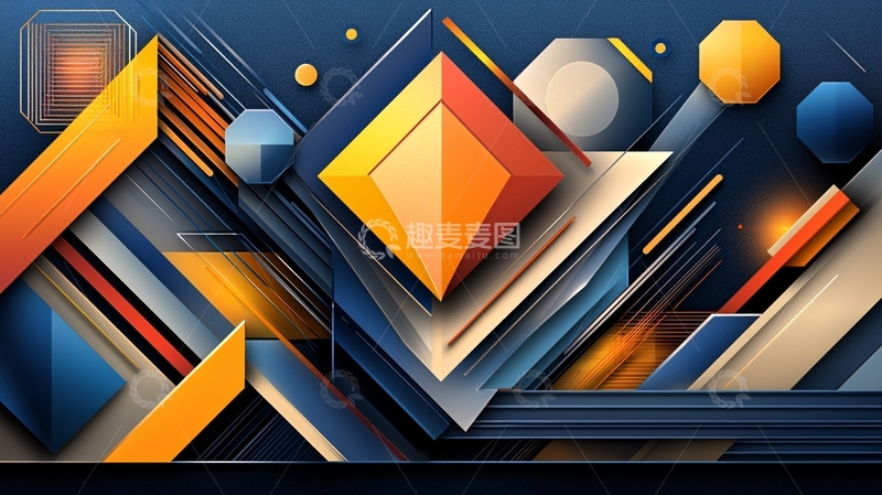 高清大图下载【趣麦麦图】抽象几何高清图片