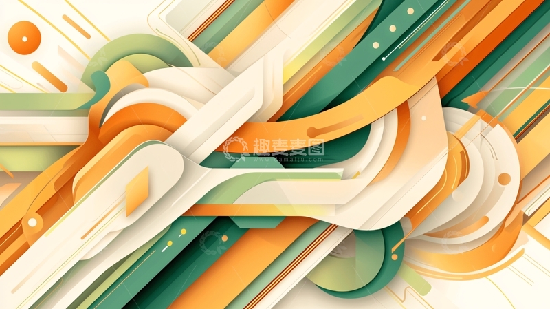 高清大图下载【趣麦麦图】抽象艺术线条图案
