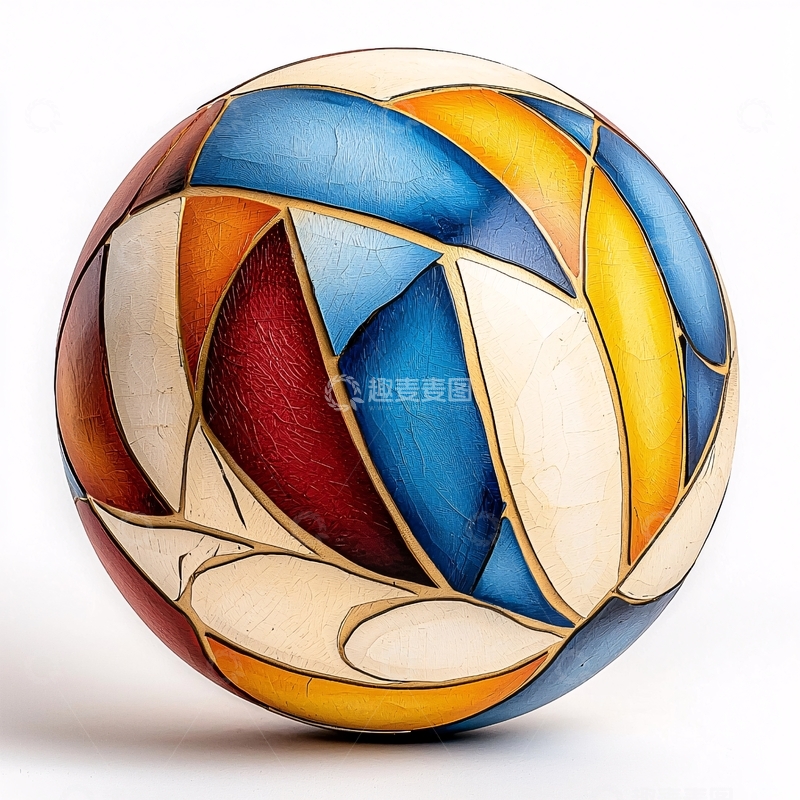 高清大图下载【趣麦麦图】彩色拼接图案球体