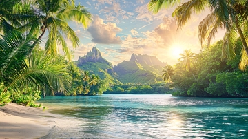 热带岛屿天堂风光