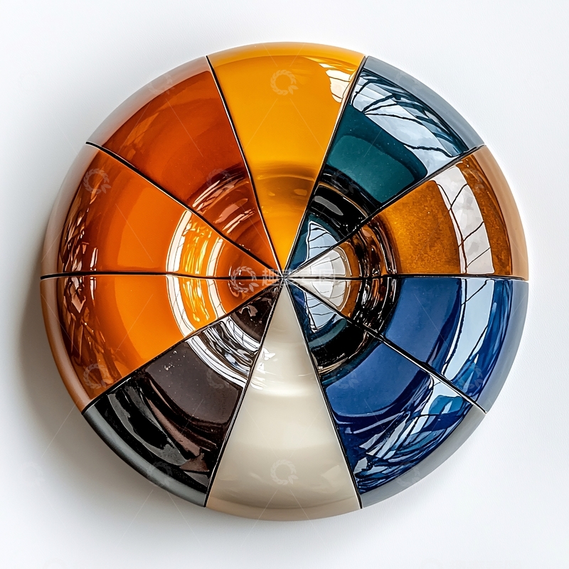 高清大图下载【趣麦麦图】色彩鲜艳的圆形盘子