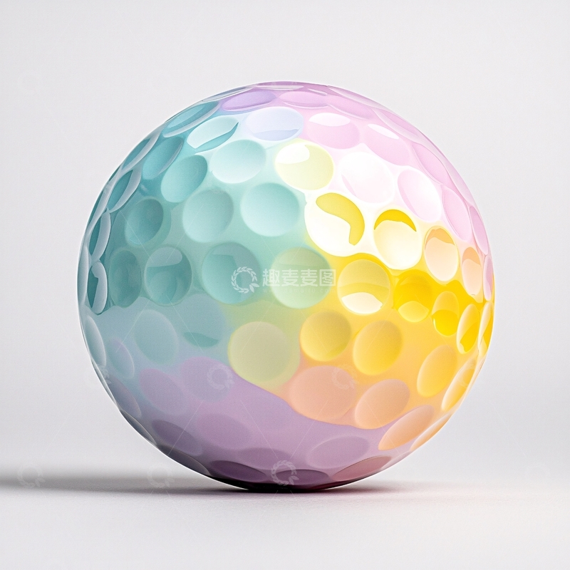高清大图下载【趣麦麦图】彩色渐变高尔夫球