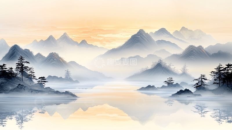 高清大图下载【趣麦麦图】水墨山水高清图片