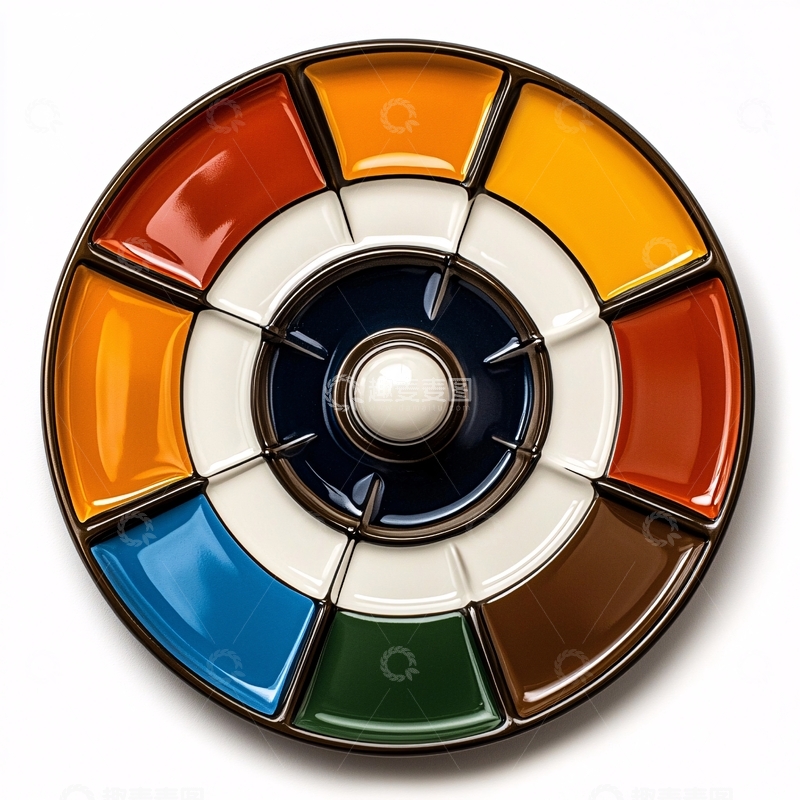 高清大图下载【趣麦麦图】圆形颜料盘高清图片