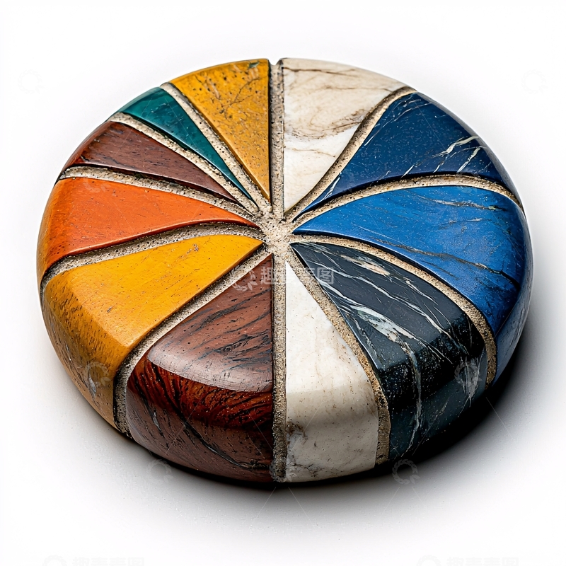 高清大图下载【趣麦麦图】彩色扇形拼接图案