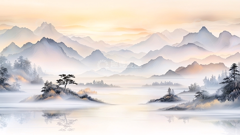 高清大图下载【趣麦麦图】水墨山水高清图片