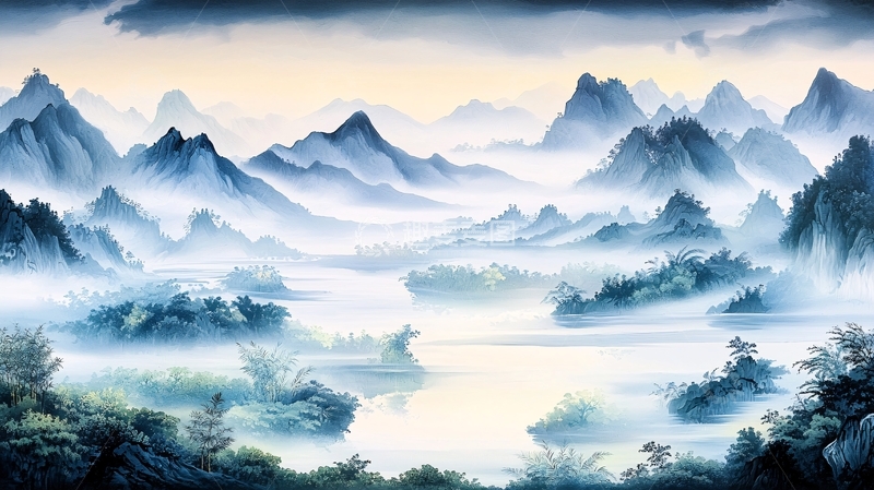 高清大图下载【趣麦麦图】水墨山水高清图片