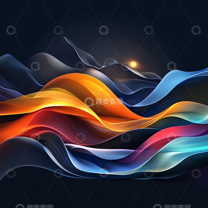 高清大图下载【趣麦麦图】抽象波浪高清图片