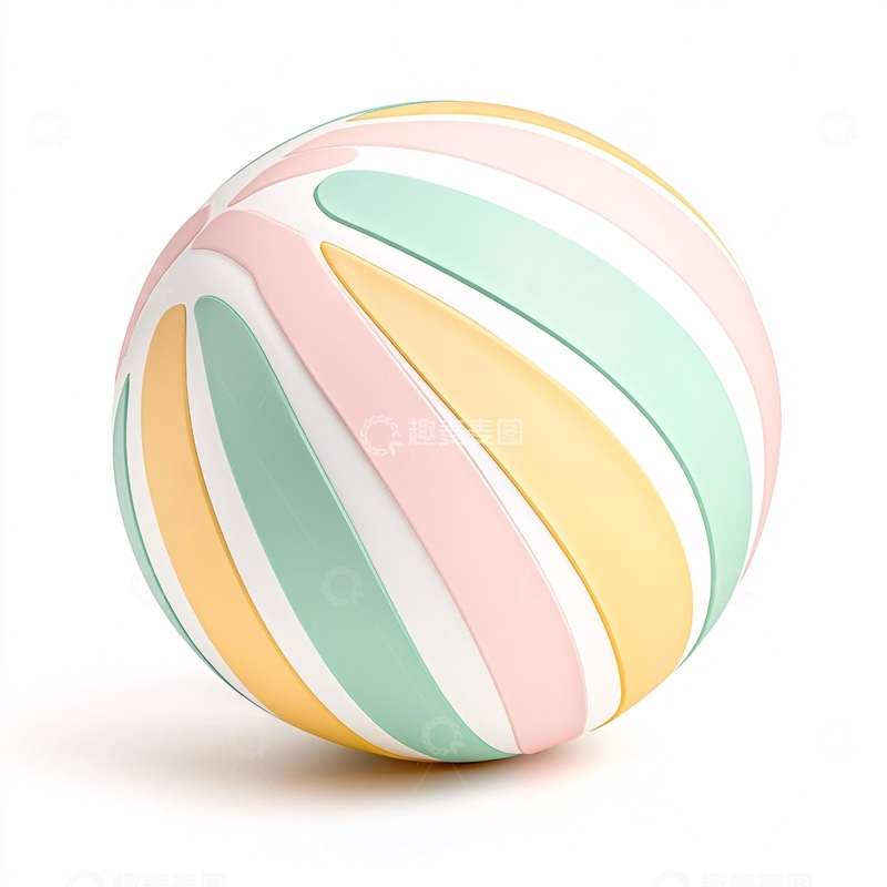 高清大图下载【趣麦麦图】彩色条纹球高清图片