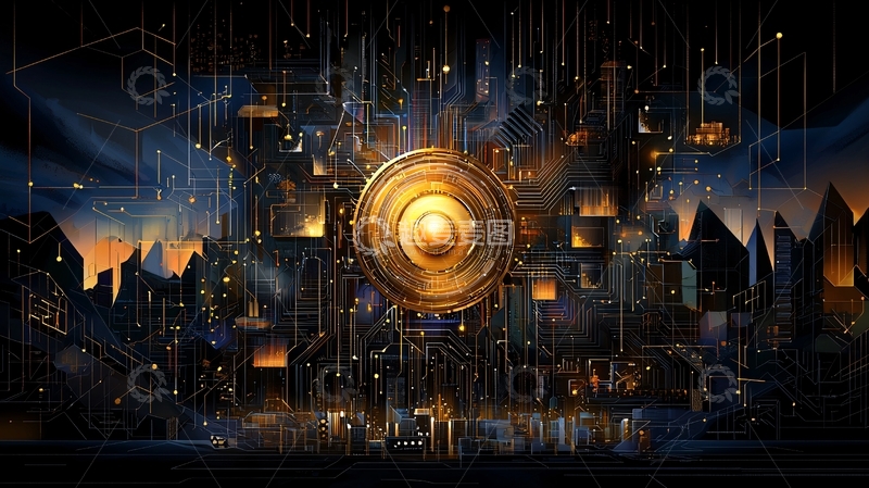 高清大图下载【趣麦麦图】科技感十足的未来城市夜景