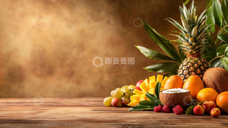 高清大图下载【趣麦麦图】热带水果静物摆拍
