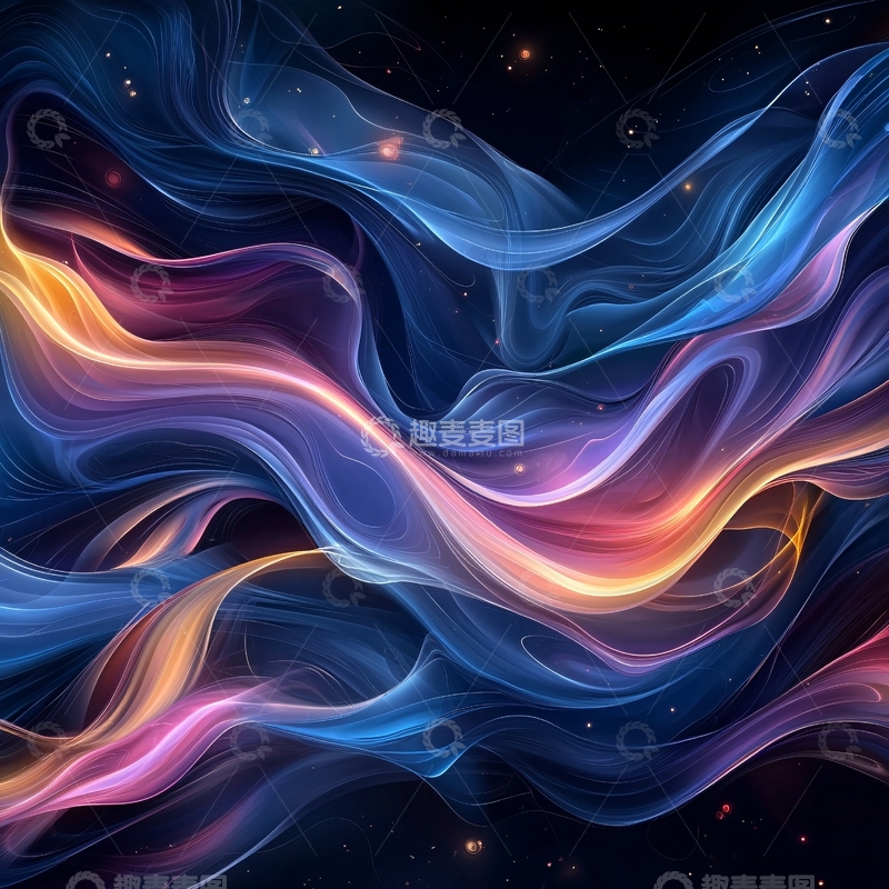 高清大图下载【趣麦麦图】抽象彩色烟雾背景