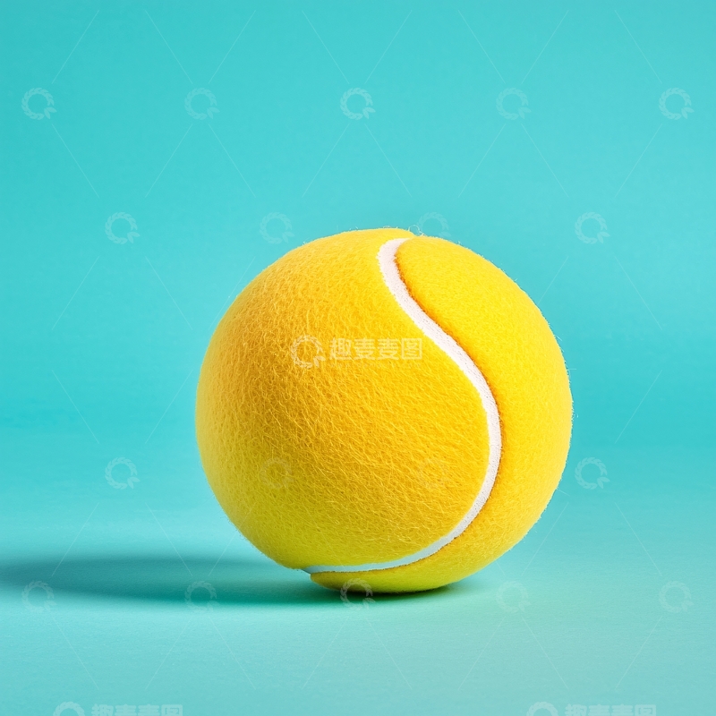 高清大图下载【趣麦麦图】明亮背景下的黄色网球