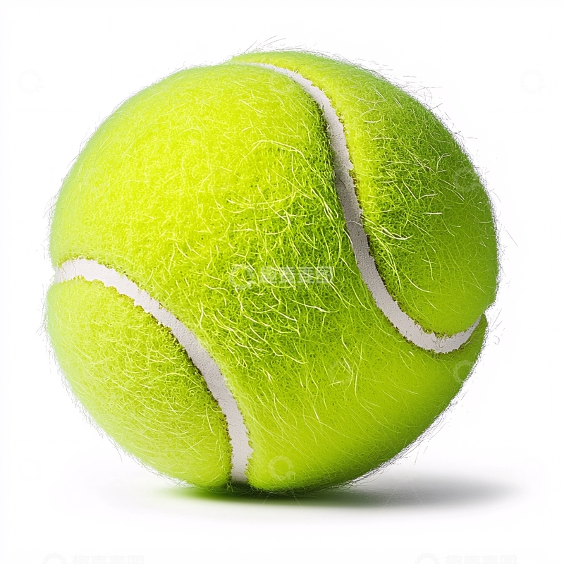高清大图下载【趣麦麦图】绿色绒毛质感的网球