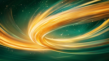 金色光线流动轨迹