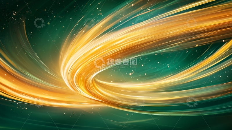 高清大图下载【趣麦麦图】金色光线流动轨迹