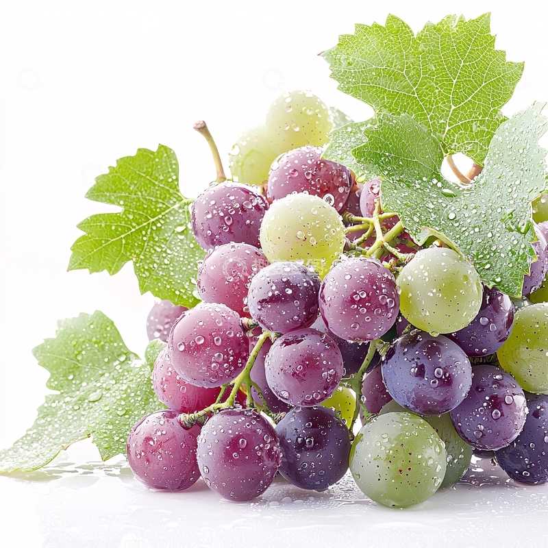 高清大图下载【趣麦麦图】紫红色和青色葡萄晶莹剔透