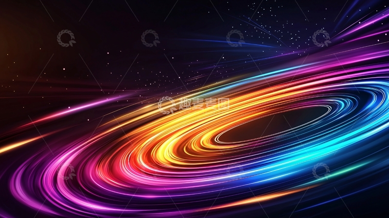 高清大图下载【趣麦麦图】彩色光线漩涡