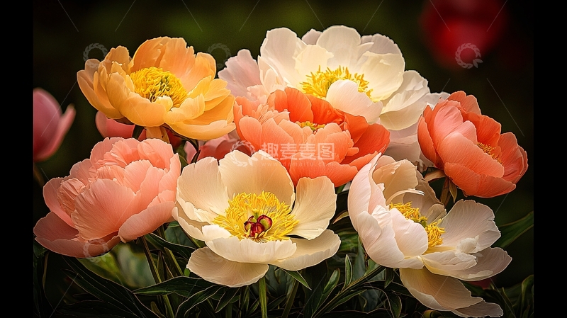 高清大图下载【趣麦麦图】色彩柔和的花朵特写