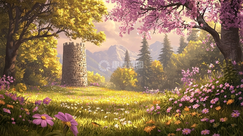 高清大图下载【趣麦麦图】童话般的城堡与花园