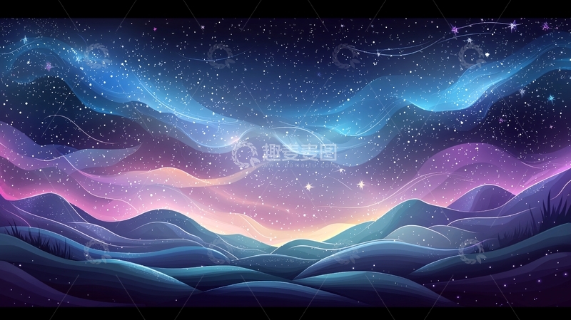 高清大图下载【趣麦麦图】壮丽星空高清图片